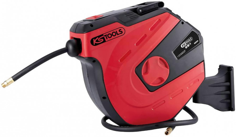 Suruõhuvoolikurull seinale D13mm, 15m +1,5m, 3/8´´ ühendus, KS Tools