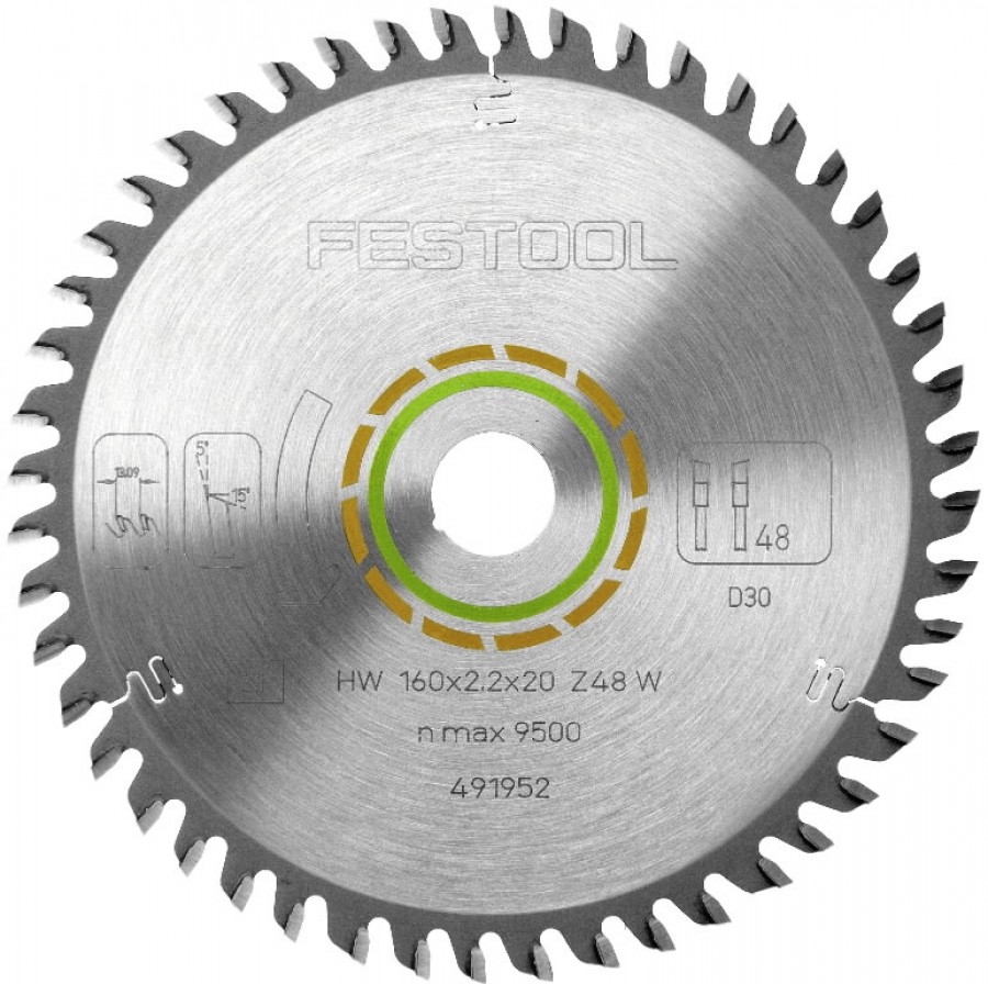 Saw blade 260x2,5x30, W80, 5°. Wood, veneer, Festool Sawblades for wood
