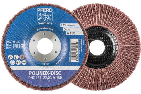 Neaustinis šlif. diskas PNZ Polinox 125x20/22,23mm A180