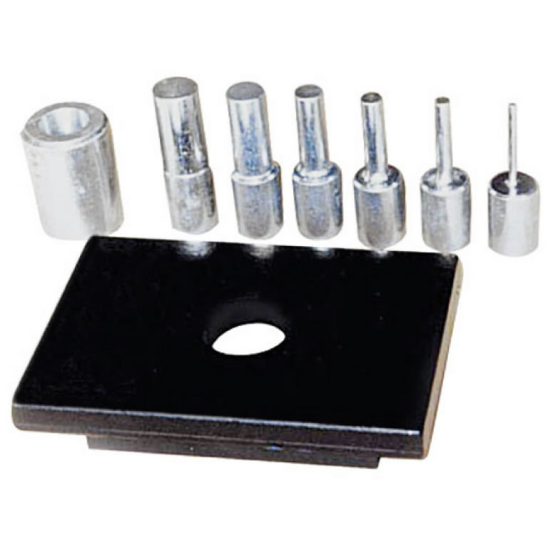 6-piece printing mandrel set with perforated plate WPP 30, METALLK