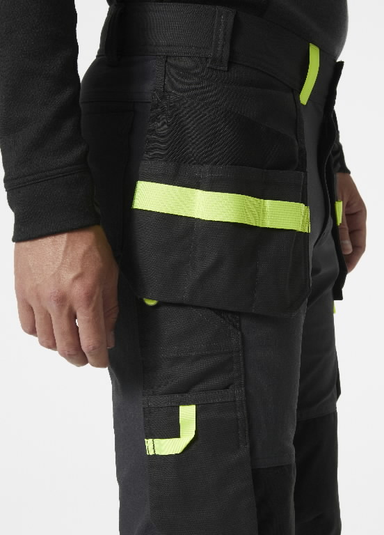 Kelnės su kabančiomis kišenėmis Oxford 4X Cons, tamprios, tamsiai pilka/juoda C60 3.