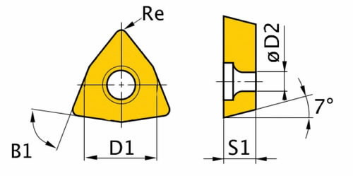 Rezerves ieliktnis ISO WNMG080408 5 gab., Optimum