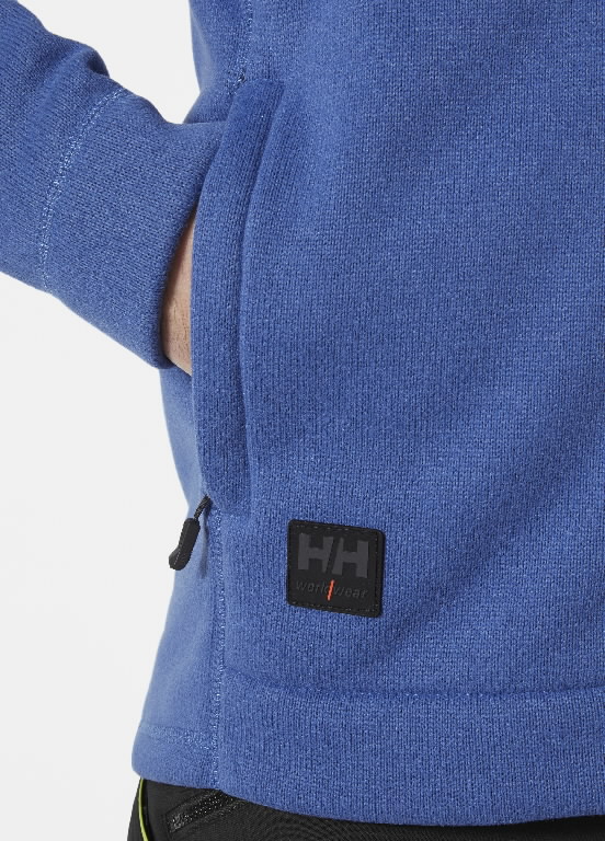 Fleece knitted Kensington, stone blue XS 3.