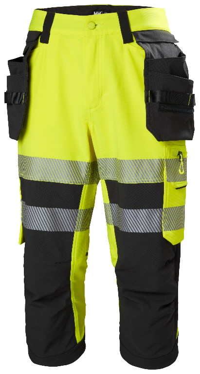 Trousers 3/4 Icu Brz Construction, hi-viz CL1, yellow/black C46