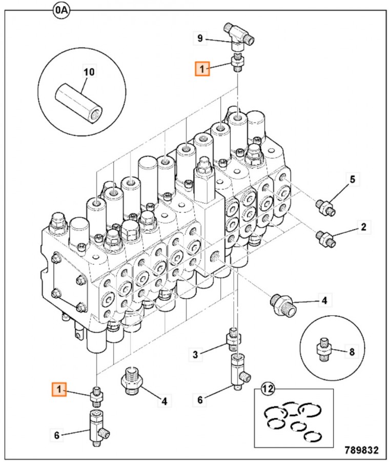 Valve Main 8030Z, JCB Hydraulic valaves and blocks