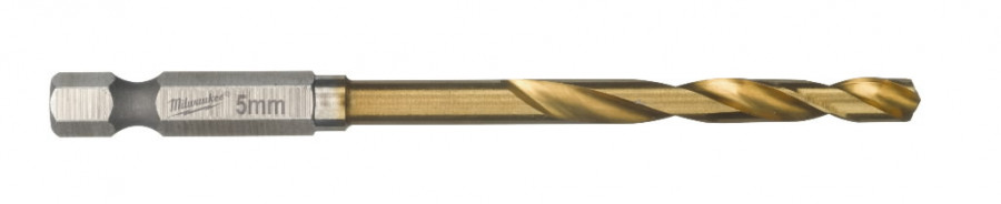 Metal drill bit Red HEX Shockwave HSS-G TiN 5,0mm, Milwaukee