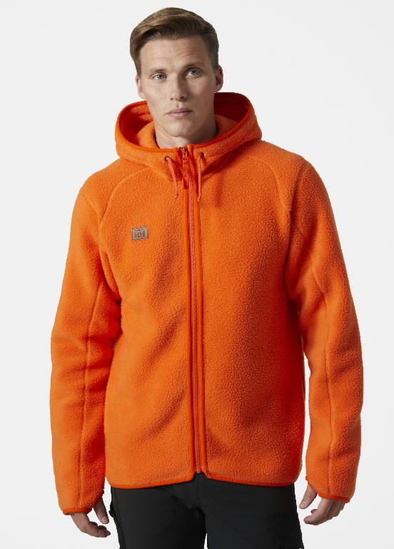 Džemperis fleece Heritage Pile, su gobtuvu, oranžinė L 5.