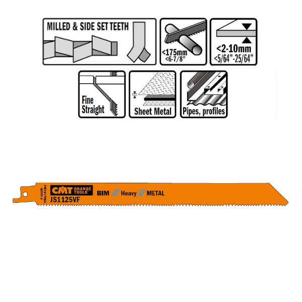 Otssaetera metallile 5tk/pakis BiM Co8 205x1,25mm  Z10-14TPI, CMT