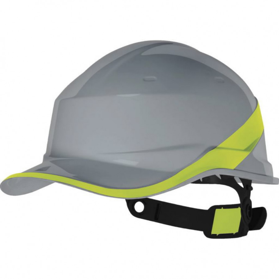 Apsauginis šalmas BASEBALL, adjustable, grey/yellow DIAMOND DIAMOND V, Delta Plus