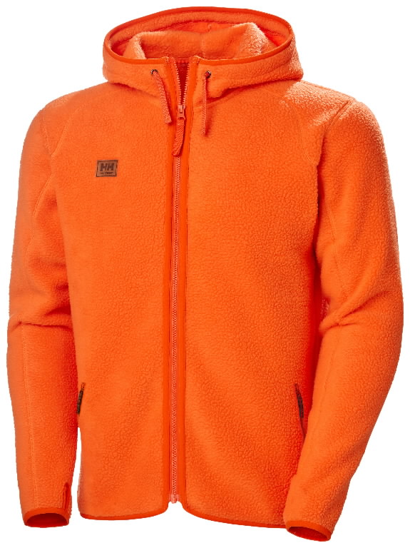 Džemperis fleece Heritage Pile, su gobtuvu, oranžinė M