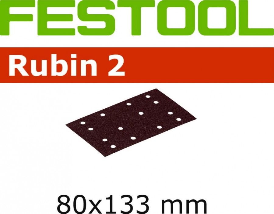 Sanding paper RUBIN 2 / 80x133/14, P220 - 10pcs 