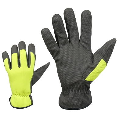 Gloves, synthetic leather, fleece lining, hi-vis 10