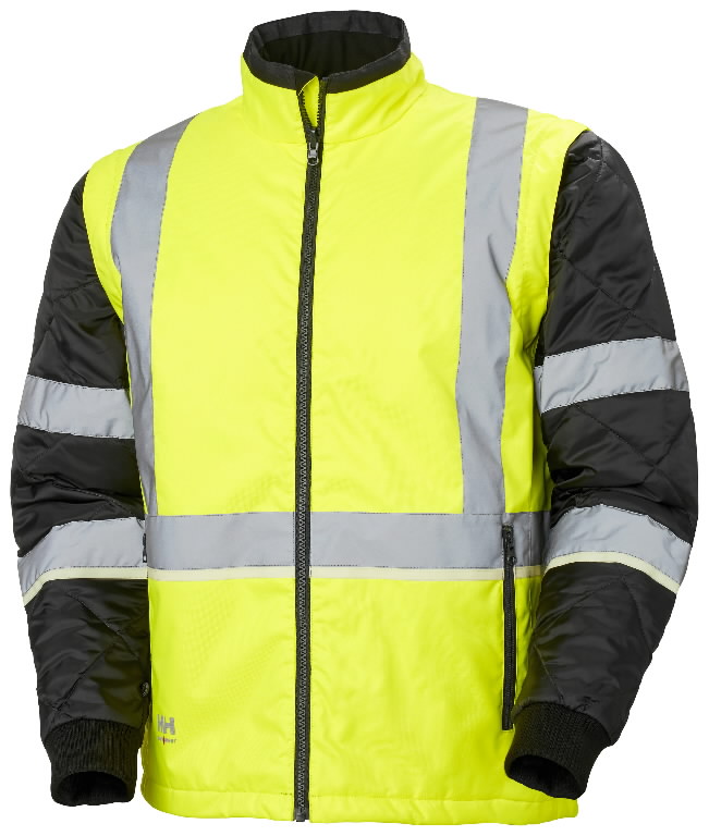 Jacket padding vest Uc-Me zip in, hi-viz CL2, yellow-black 2XL
