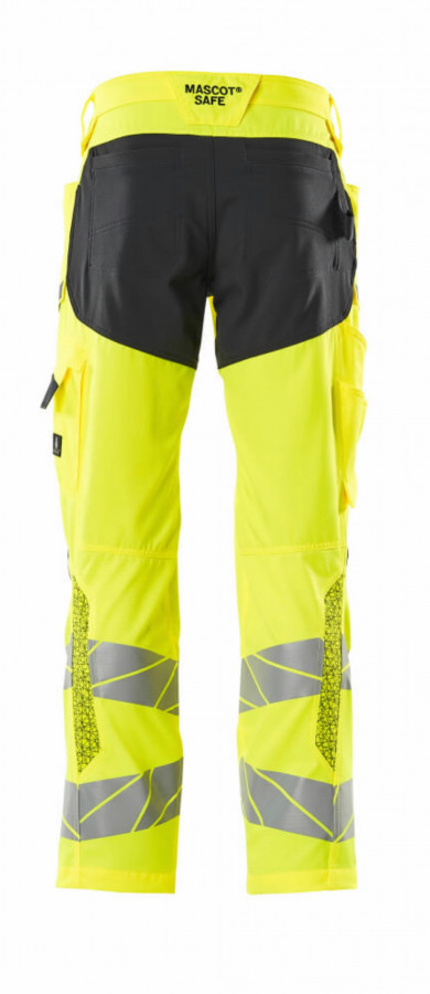 Trousers 19579 stretch zones, hi-vis CL2, yellow/navy 82C44 2.