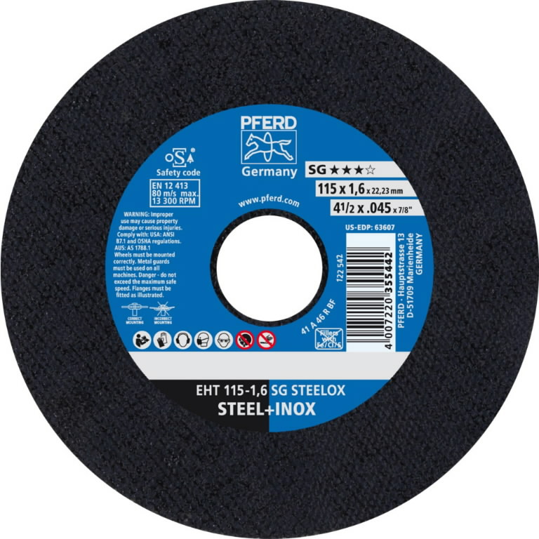 Lõikeketas SG Steelox 115x1,6mm, Pferd