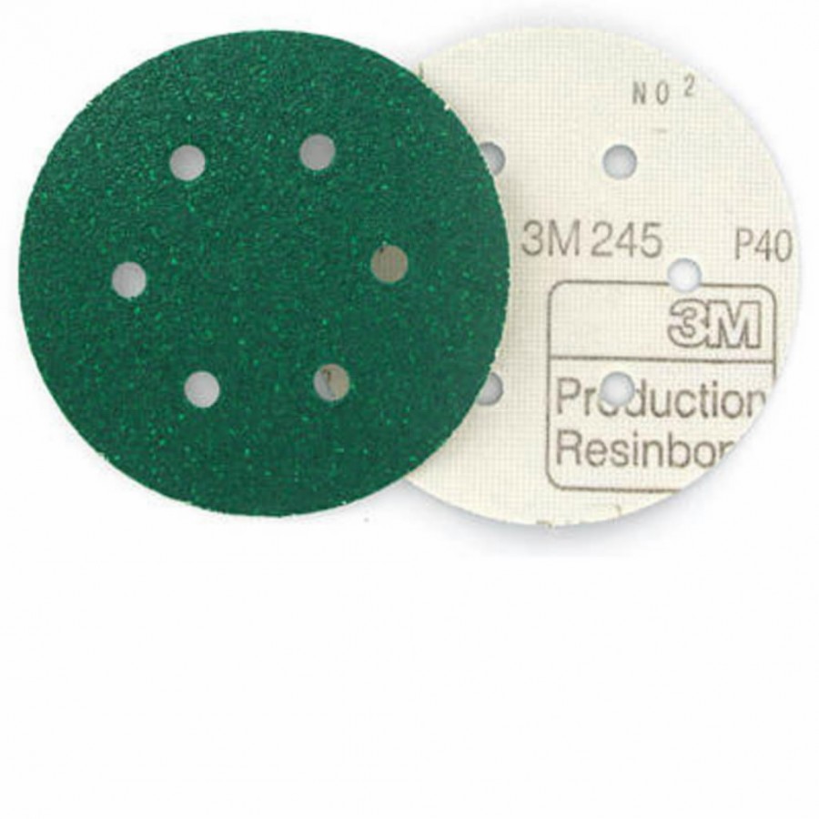 Шлифовальный диск на липучке Velcro 245H 125mm P100, 3M