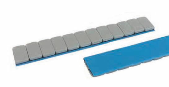 Grey coated steel adhesive weights 60 grams (5 gr x 12), 100 1