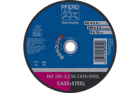 Pjovimo diskas SG Cast+Steel 230x3.2/22,23mm EHT, Pferd