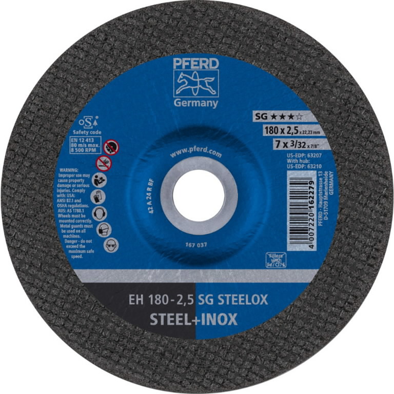 Cut-off disc 178x2,5x22 A24 R SG-INOX EH, Pferd
