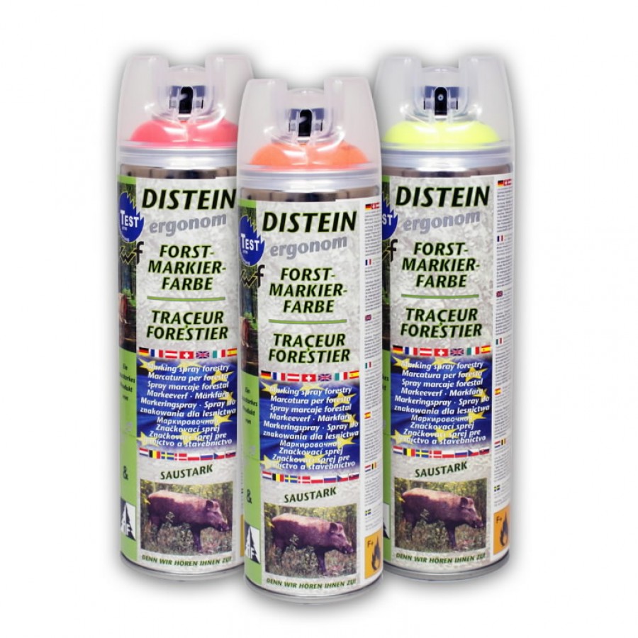 Metsän merkintäspray Distein Forest - Neon Yellow 500ml 1