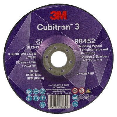Šlifavimo diskas Cubitron 3 T27 P36+ 150x7/22,23mm