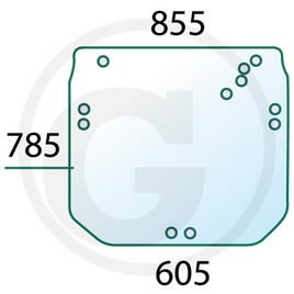 Rear screen R206835, SU27312, Granit