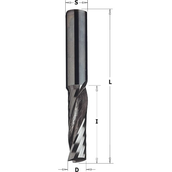 UP CUT SPIRAL BIT SOLID T.C. Z1 D= 8X22X70 RH, CMT