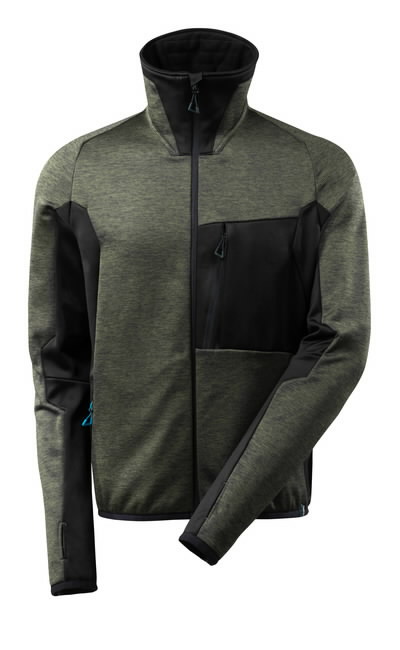 Flīsa jaka Advanced 17103, tumši zaļa/melna, 3XL, Mascot