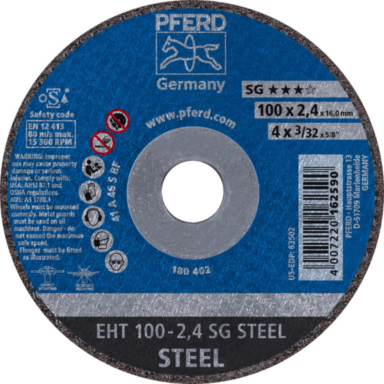 Pjovimo diskas SG Steel 100x2,4/16mm, Pferd