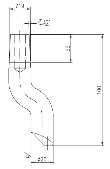 Taškinio suvirinimo elektrodas pora 6122N, kūgis 19mm 