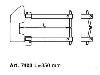 Laikiklių pora su elektrodais D12mm, L350mm 