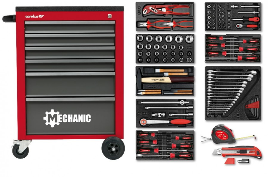 Tool trolley MECHANIC with tools 120pcs set, Carolus