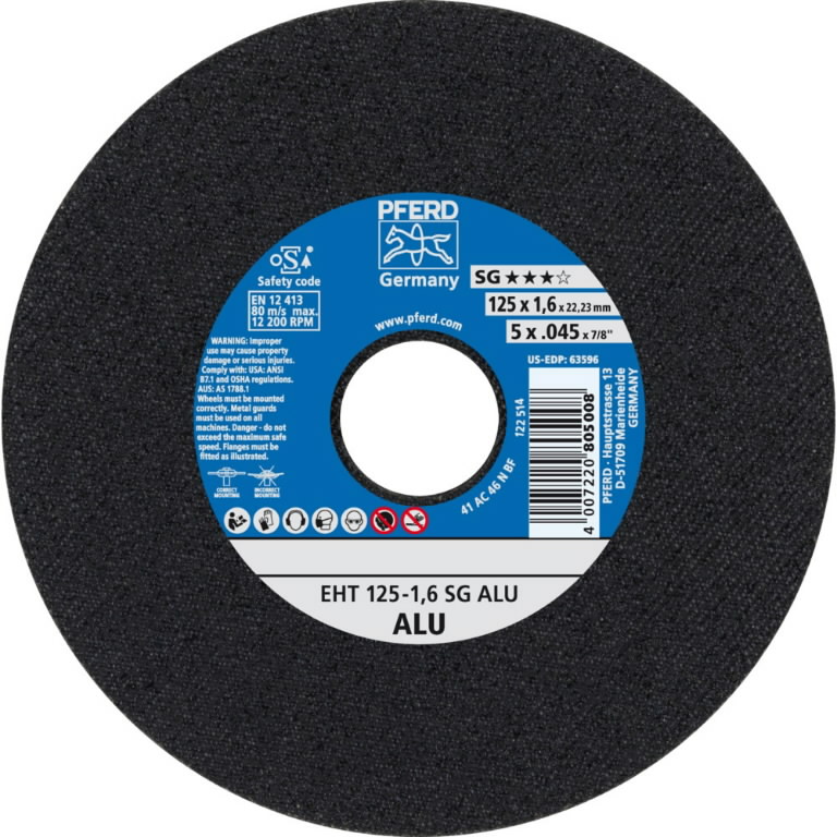 Pjovimo diskas SG Alu 125x1,6mm, Pferd