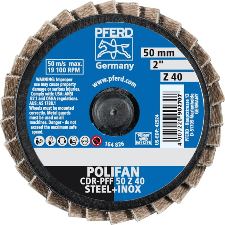 Лепестковый круг Mini-POLIFAN CDR (ROLOC) 50mm Z40 PFF, PFERD