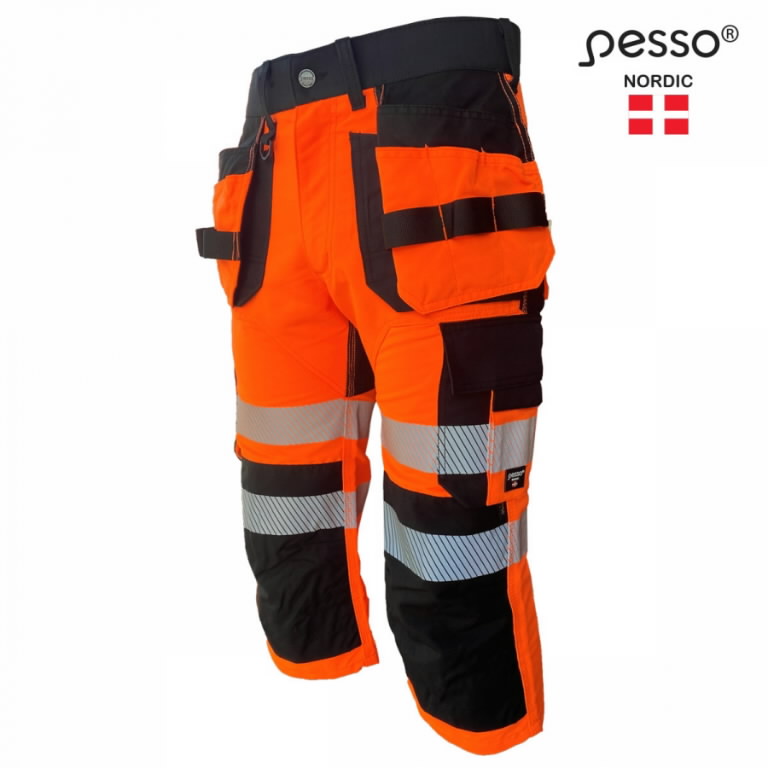 Leo EcoViz Starcross Women's Orange Hi-Vis Stretch Trousers | Leo | Work  Trousers | Arco