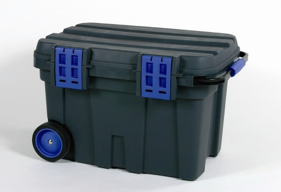 Инструментальный ящик с колесами ToolChest 75 чёрная/синяя, RAACO .