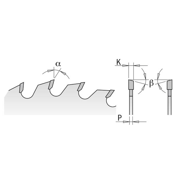 Diskas pjovimo 300x3,2x35 Z48 HM 300x3,2/2,2x35 Z48 a=15° b=10° ATB 2.