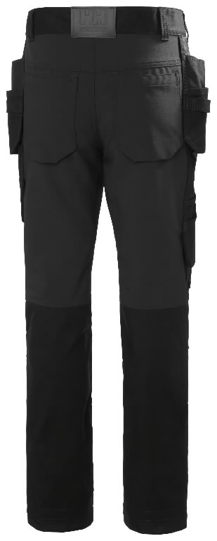 Work pants w hanging pockets Luna 4X stretch women, black C40 2.