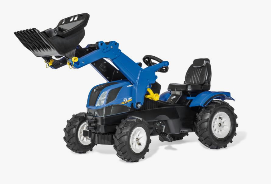 Pedal tractor with loader New Holland Farmtrac ROLLY TOYS, Granit