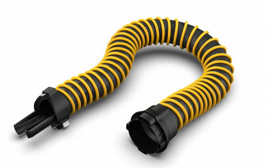Coupler kit for dual tailpipes. 2m hose, reducer 100-75mm, Plymovent