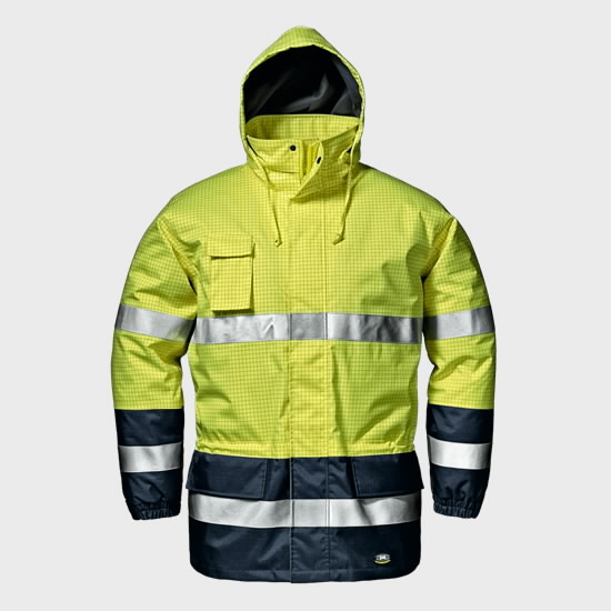 safety yellow winter coat