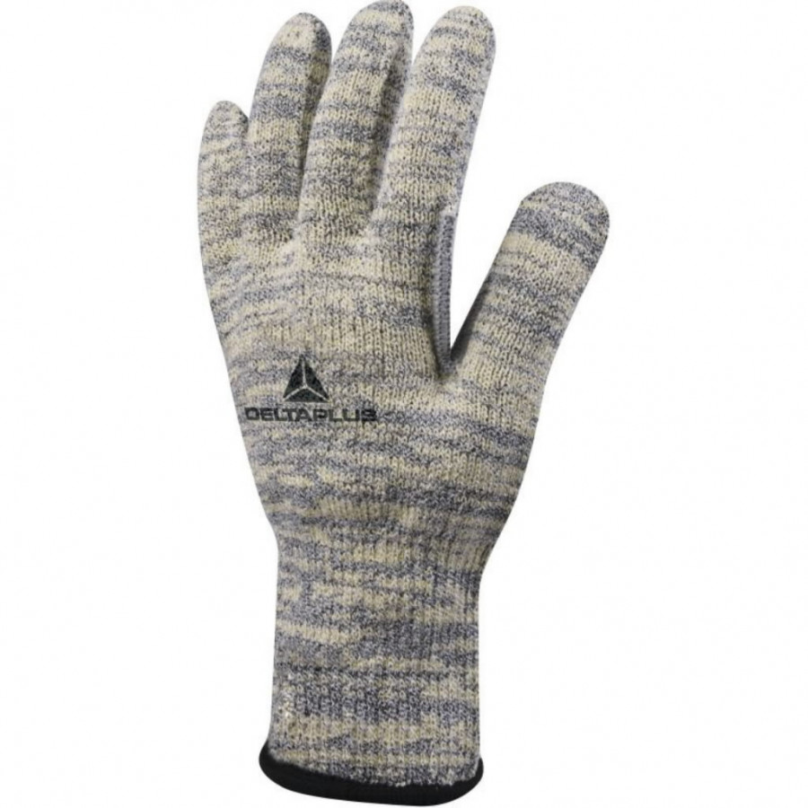Knitted gloves HEATnocut Yellow-grey 7