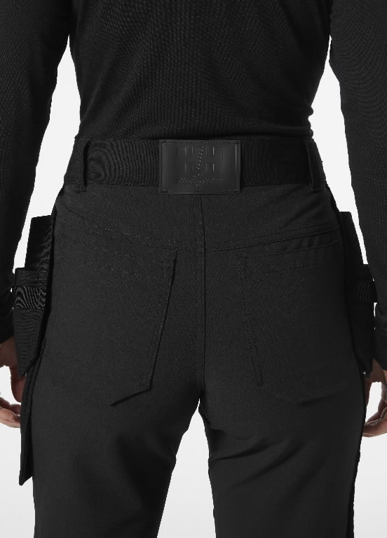 Work pants w hanging pockets Luna 4X stretch women, black C40 5.