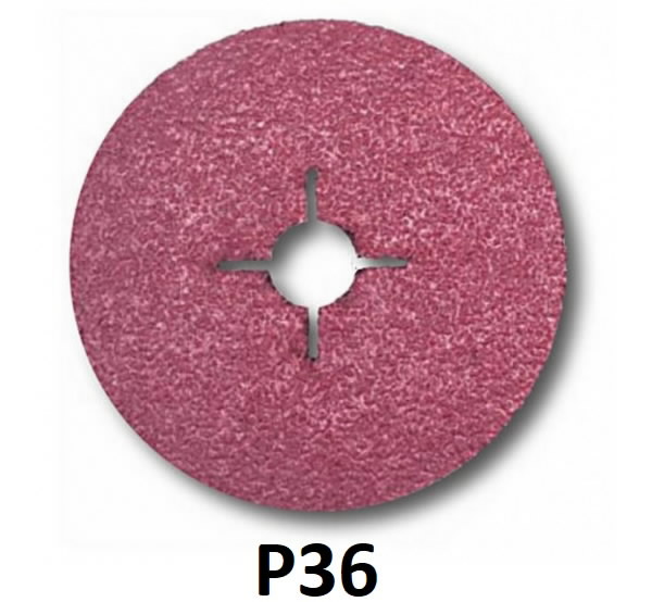 Fiber disc for steel 982C Cubitron II 125mm P36+ 1