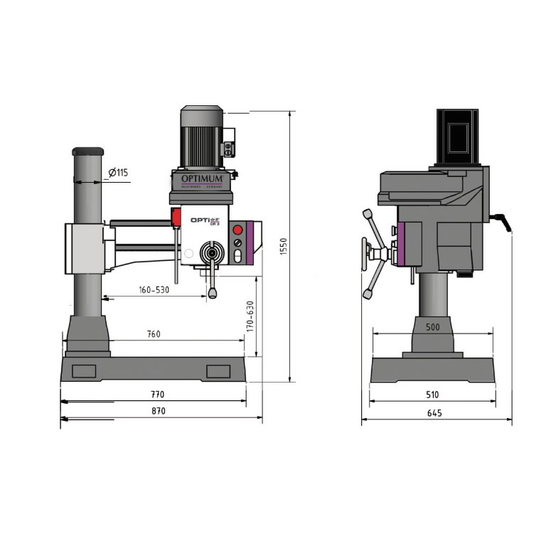 US Patent 1595962  Radial drilling machine