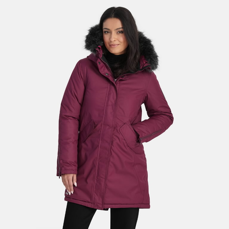 Žieminė striukė parka Vivian, moteriška, bordo XL