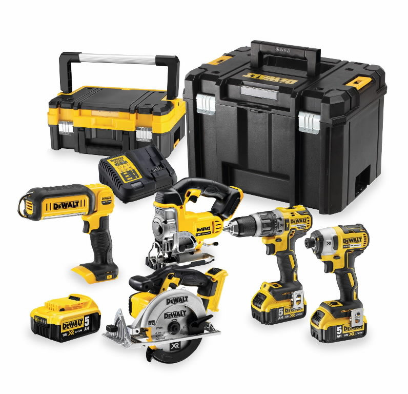 18V Combo DCK551P3T: 5 machines + 3x5,0Ah, DeWalt
