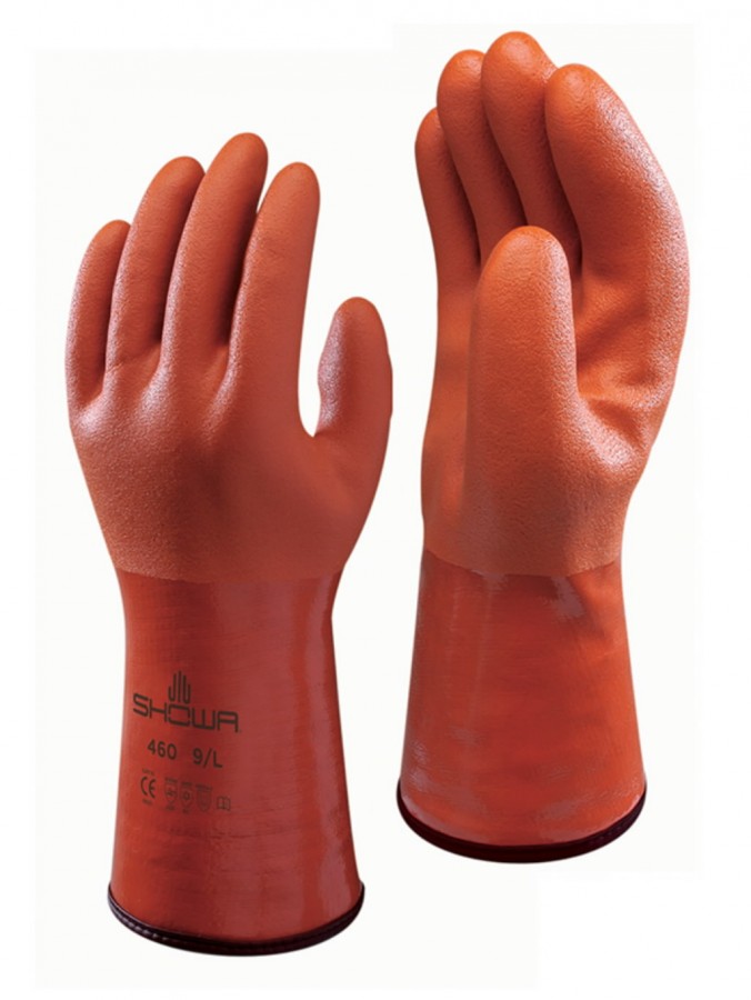 Rubber gloves oil and chemicals PVC worm acrylic lining 30CM 10 Rubber gloves