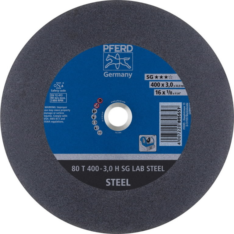 Metallilõikeketas SG LAB Steel 400x3/32mm, Pferd