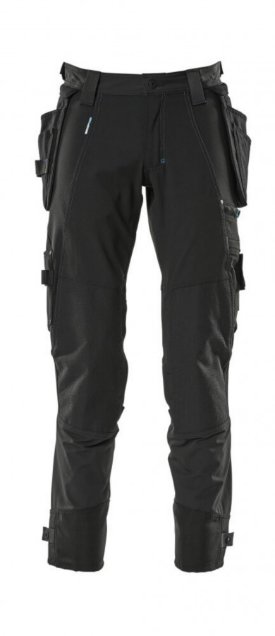 Kelnės 17031 Advanced, su kabančiomis kišenėmis, juoda 76C48